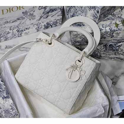 Lady Dior手提包，磨砂配色大氣