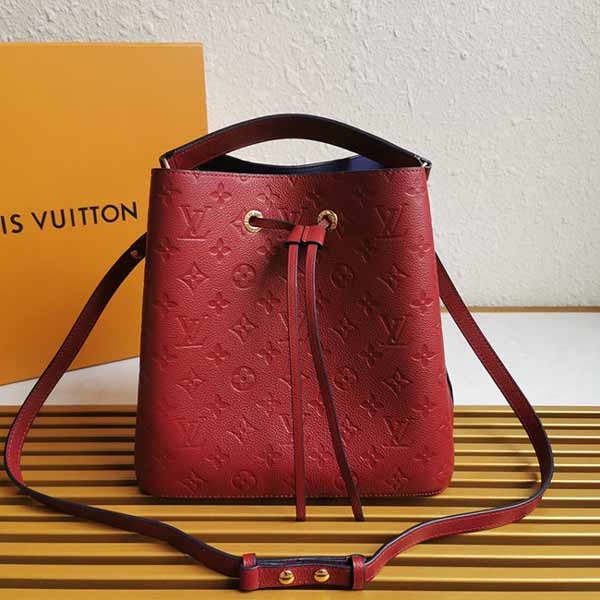 lv 小水桶包 Monogram Empreinte 壓紋皮女士桶包M45