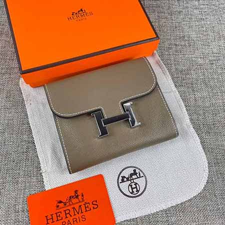 Hermes Constance手掌紋銀扣短